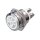 Metzler - Bouton poussoir momentané 19mm - Symbole LED Lumière 230 V Blanc - IP67 IK10 - Acier inoxydable - Plat - Contacts vissés