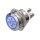 Metzler - Push button momentary 19mm - LED Symbol Light 230 V Blue - IP67 IK10 - Stainless steel - Flat - Screwed contacts