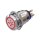 Metzler - Bouton poussoir maintenu 19mm - Symbole LED Lumière  230 V Rouge - IP67 IK10 - Acier inoxydable - Plat - Contacts de soudage