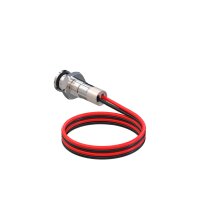 Metzler - Indicator Light 6mm - LED Illumination red - IP67 IK10 - Stainless Steel - Flat - Solder Contacts