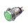 Metzler - Push button latching 19mm - LED Symbol Light 230 V Green - IP67 IK10 - Stainless steel - Flat - Soldering contacts