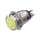 Metzler - Bouton poussoir maintenu 19mm - Symbole LED Power Jaune - IP67 IK10 - Acier inoxydable - Plat - Contacts de soudage