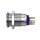 Metzler - Bouton poussoir maintenu 19mm - Symbole LED Power Blanc - IP67 IK10 - Acier inoxydable - Plat - Contacts de soudage