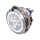 Metzler - Bouton poussoir momentané 40mm - Symbole LED Lumière Blanc - IP67 IK10 - Acier inoxydable - Bi-polaire - Plat - Contacts de soudage