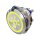 Metzler - Bouton poussoir momentané 40mm - Symbole LED Lumière Jaune - IP67 IK10 - Acier inoxydable - Bi-polaire - Plat - Contacts de soudage