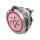 Metzler - Push button momentary 40mm - LED Symbol Light Red - IP67 IK10 - Stainless steel - Bipolar - Flat - Soldering contacts