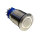 Metzler - Bouton poussoir momentané 19mm - Illumination annulaire LED Blanc - IP67 IK10 - Acier inoxydable - Plat -