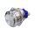 Metzler - Push button latching 25mm - LED Circular Illumination No LED - IP67 IK10 - Stainless steel - Protruding - Soldering contacts