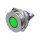 Metzler - Kontrollleuchte 22mm - LED Beleuchtung 230 V grün - IP67 IK10 - Edelstahl - Flach - Schraubkontakte