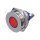 Metzler - Indicator Light 22mm - LED Illumination 230 V red - IP67 IK10 - Stainless Steel- Flat - Screw Contacts