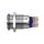 Metzler - Bouton poussoir momentané 19mm - Illumination annulaire LED Bleu - IP67 IK10 - Acier inoxydable - Bi-polaire - Plat - Contacts de soudage