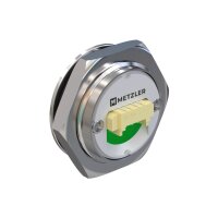 Metzler - Push button momentary 19mm - IP67 IK10 - Stainless steel - Flat - Connection via JST cable