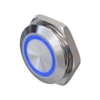 Metzler - Drucktaster 19mm - LED Ringbeleuchtung Blau -...