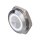 Metzler - Bouton poussoir momentané 19mm - Illumination annulaire LED Blanc - IP67 IK10 - Acier inoxydable - Plat - Connexion par câble JST