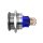 Metzler - Push button momentary 22mm - IP67 IK10 - Stainless steel - Flat - Soldering contacts