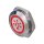 Metzler - Push button momentary 19mm - LED Circular Illumination Red - IP67 IK10 - Stainless steel - Flat - Connection via JST cable