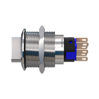 Metzler - Push button momentary 22mm - IP67 IK10 - Stainless steel - Bipolar - Dial Switch - Soldering contacts