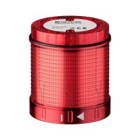 Signalelement Ø70mm LED Blinklicht & Dauerlicht-Modul 24VDC Rot Geriffelt