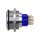 Metzler - Push button latching 30mm - IP67 IK10 - Stainless steel - Bipolar - Flat - Soldering contacts