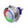 Metzler - Push button momentary 30mm - LED Circular Illumination RGB - IP67 IK10 - Stainless steel - Flat - Soldering contacts
