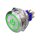 Metzler - Push button latching 30mm - LED Symbol Power Green - IP67 IK10 - Stainless steel - Bipolar - Flat - Soldering contacts