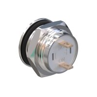Metzler - Push button momentary 12mm - IP67 IK10 - Stainless steel - Protruding - Connection via JST cable