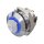 Metzler - Push button momentary 12mm - LED Circular Illumination Blue - IP67 IK10 - Stainless steel - Protruding - Connection via JST cable