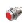 Metzler - Indicator Light 12mm - LED Illumination red - IP67 IK10 - Stainless Steel - Flat - Solder Contacts
