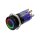 Metzler - Bouton poussoir momentané 16mm - Illumination annulaire LED RGB - IP67 IK10 - Aluminium - Plat - Connexion par soudage