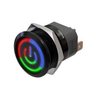 Metzler - Druckschalter 22mm - LED Ringbeleuchtung RGB -...
