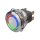 Metzler - Druckschalter 25mm - LED Ringbeleuchtung RGB - IP67 IK10 - Edelstahl - Flach - Lötkontakte