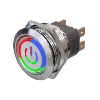 Metzler - Push button latching 25mm - LED Circular...