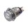 Metzler – Bouton poussoir momentané 19mm avec gravure de choix- Symbole illuminé LED blanc - IP67 IK10 – Contacts de soudage