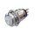 Metzler - Push button latching 19mm - IP67 IK10 - Stainless steel - Protruding - Soldering contacts