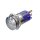 Metzler - Push button latching 16mm - IP67 IK10 - Stainless steel - Domed - Soldering contacts