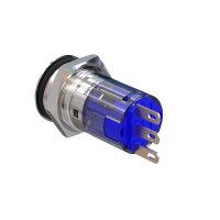 Metzler - Push button momentary 16mm - IP67 IK10 - Stainless steel - Protruding - Soldering contacts