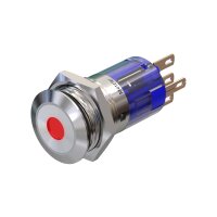 Metzler - Push button latching 16mm - LED Spotlight Red -...
