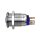 Metzler - Push button momentary 19mm - LED Circular Illumination Green - IP67 IK10 - Stainless steel - Domed - Soldering contacts