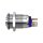 Metzler - Push button latching 19mm - LED Circular Illumination White - IP67 IK10 - Stainless steel - Protruding - Soldering contacts