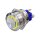 Metzler - Bouton poussoir maintenu 25mm - Illumination annulaire LED Jaune - IP67 IK10 - Acier inoxydable - Sailli - Contacts de soudage