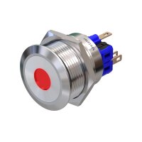 Metzler - Push button latching 25mm - LED Spotlight Red -...