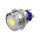 Metzler - Push button latching 25mm - LED Spotlight Yellow - IP67 IK10 - Stainless steel - Flat - Soldering contacts