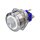 Metzler - Push button momentary 25mm - LED Circular Illumination White - IP67 IK10 - Stainless steel - Protruding - Soldering contacts