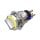 Metzler - Rotary switch 19mm - LED Circular Illumination 230 V Yellow - IP50 IK10 - Stainless steel - Soldering contacts