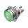 Metzler - Push button momentary 19mm - LED Circular Illumination Green - IP67 IK10 - Stainless steel - Flat - Screwed contacts
