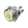 Metzler - Push button momentary 19mm - LED Circular Illumination Yellow - IP67 IK10 - Stainless steel - Flat - Screwed contacts