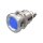 Metzler - Kontrollleuchte 12mm - LED Beleuchtung blau - IP67 IK10 - Edelstahl - Flach - Schraubkontakte
