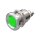 Metzler - Kontrollleuchte 12mm - LED Beleuchtung grün - IP67 IK10 - Edelstahl - Flach - Schraubkontakte