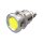 Metzler - Kontrollleuchte 12mm - LED Beleuchtung gelb - IP67 IK10 - Edelstahl - Flach - Schraubkontakte