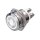 Metzler - Bouton poussoir momentané 19mm - Symbole LED Cloche Blanc - IP67 IK10 - Acier inoxydable - Plat - Contacts vissés